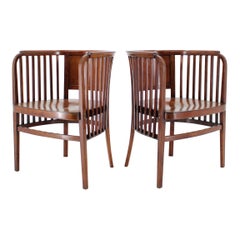 1910s Set of Two Marcel Kammerer Wooden Chairs for Gebruder Thonet