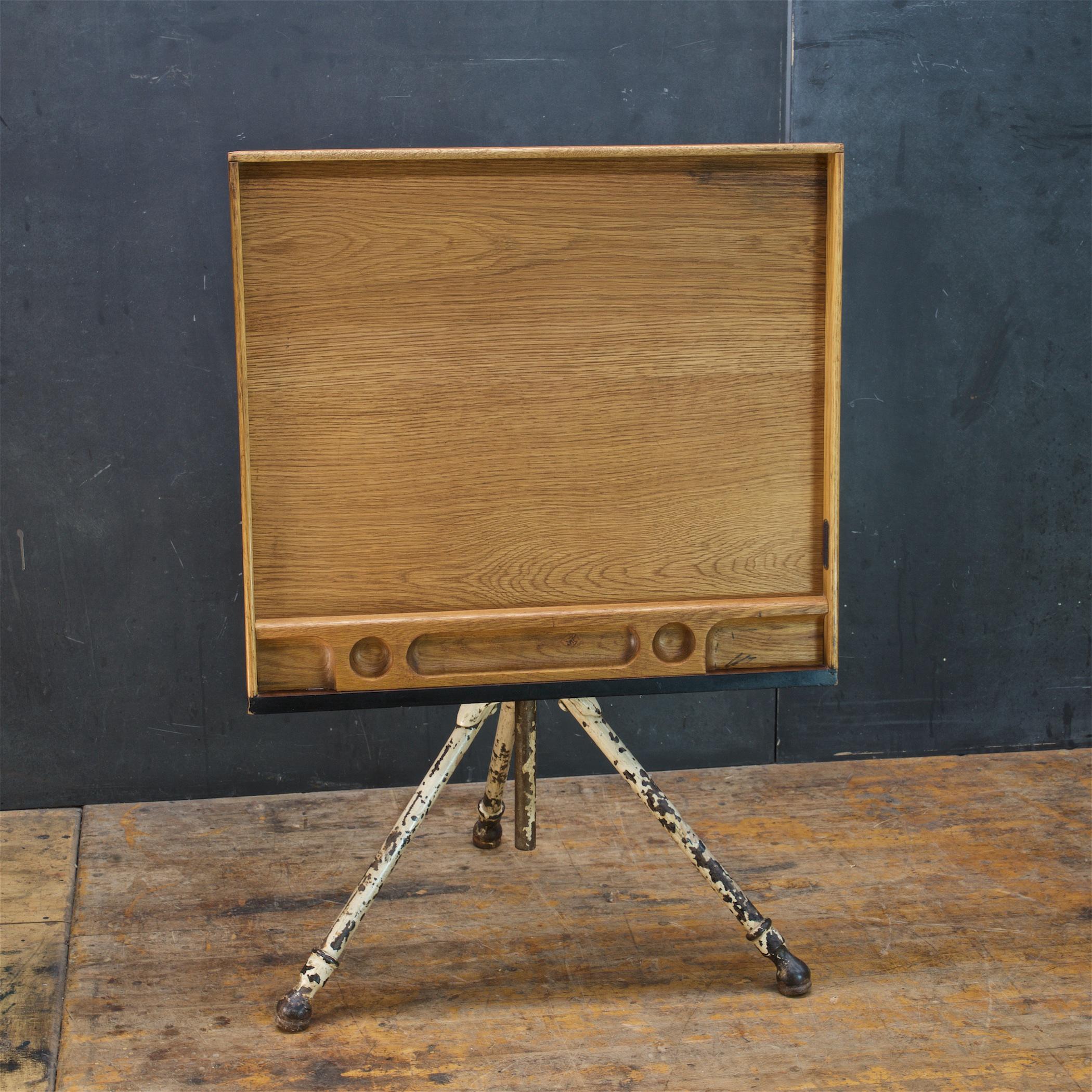 1910s Speloncato Cast Iron Drafting Table Drawer Adjustable Vintage Industrial en vente 8