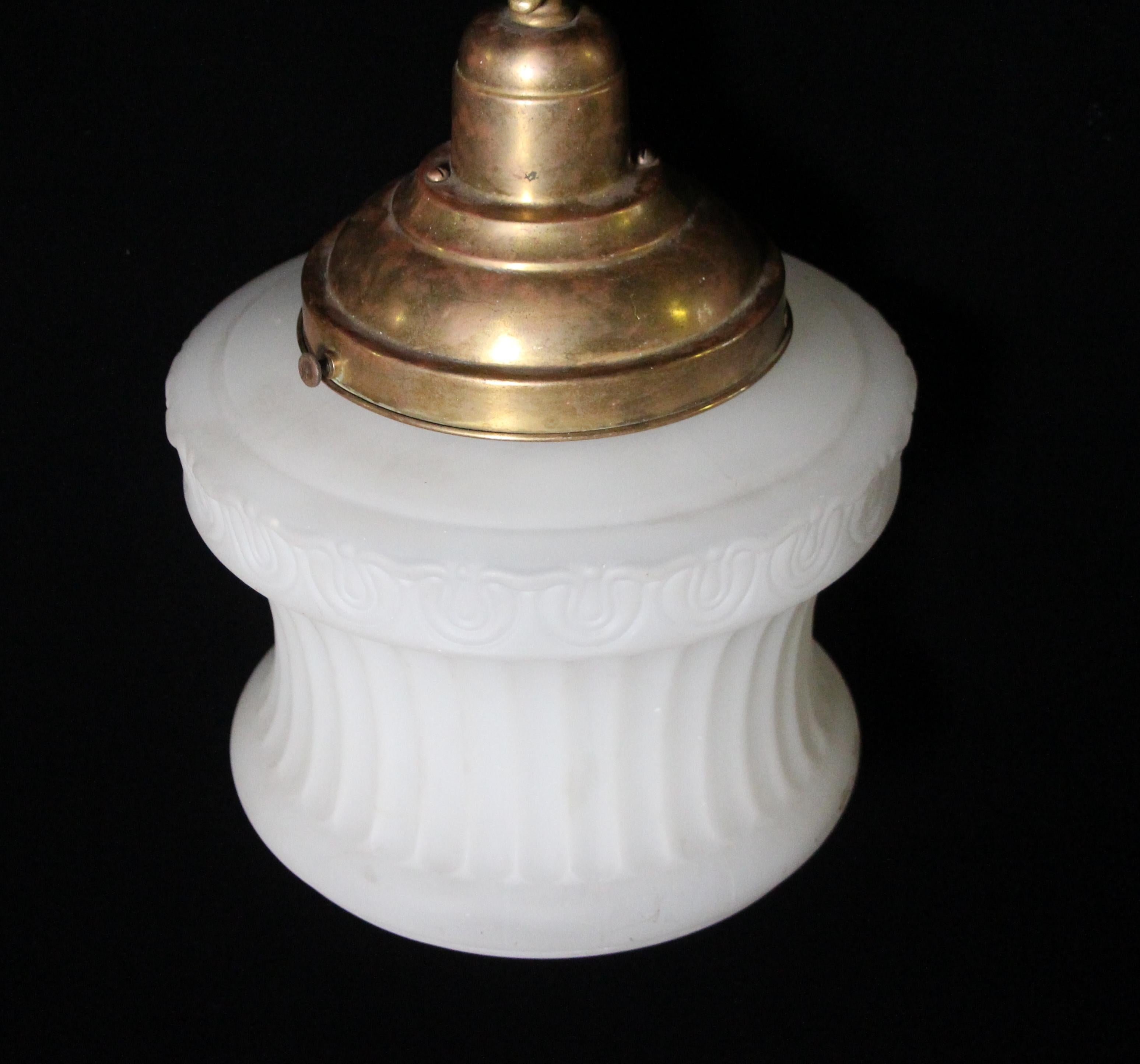 white brass pendant light