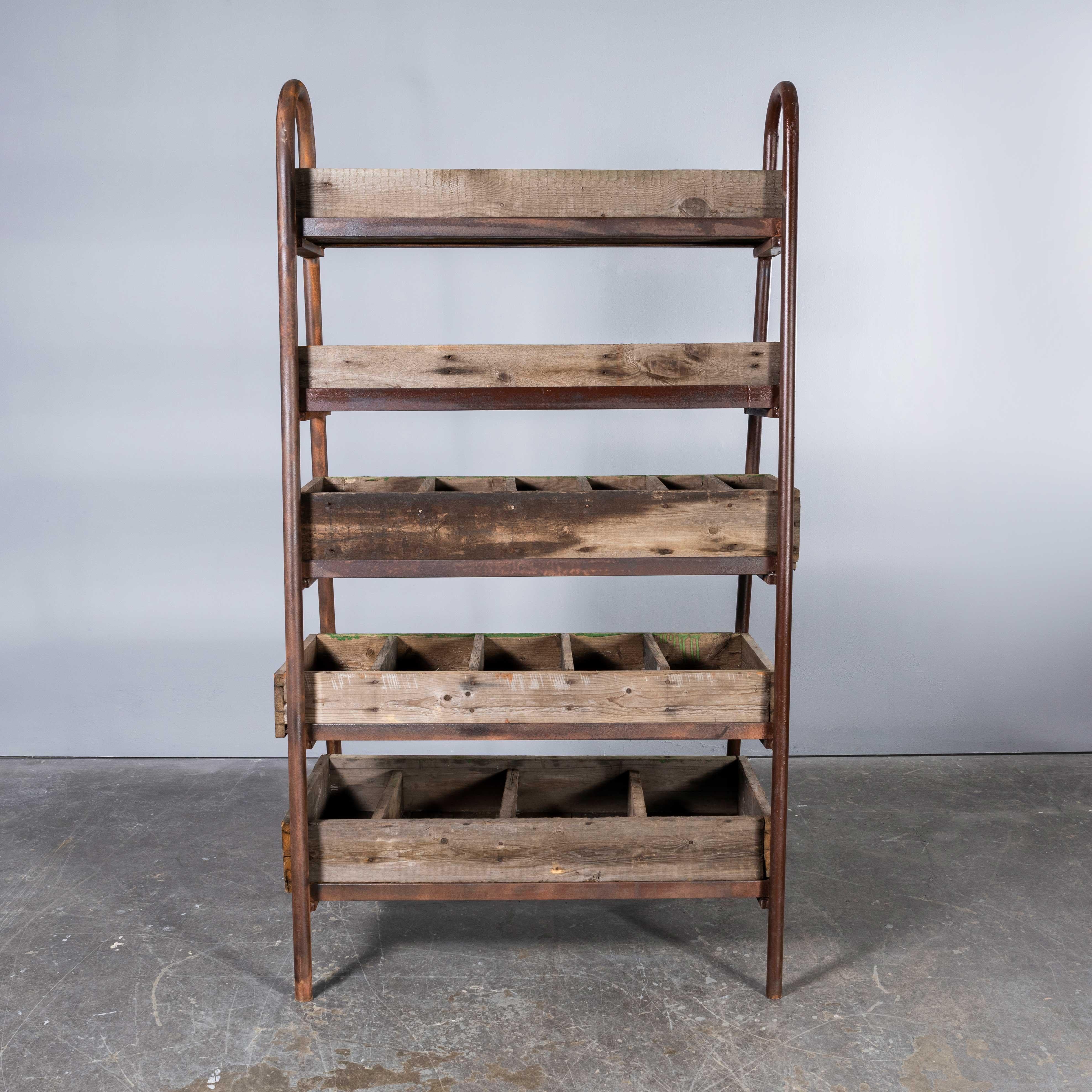 1910's Victorian Metal Frame Warehouse Pigeon Hole Rack 5
