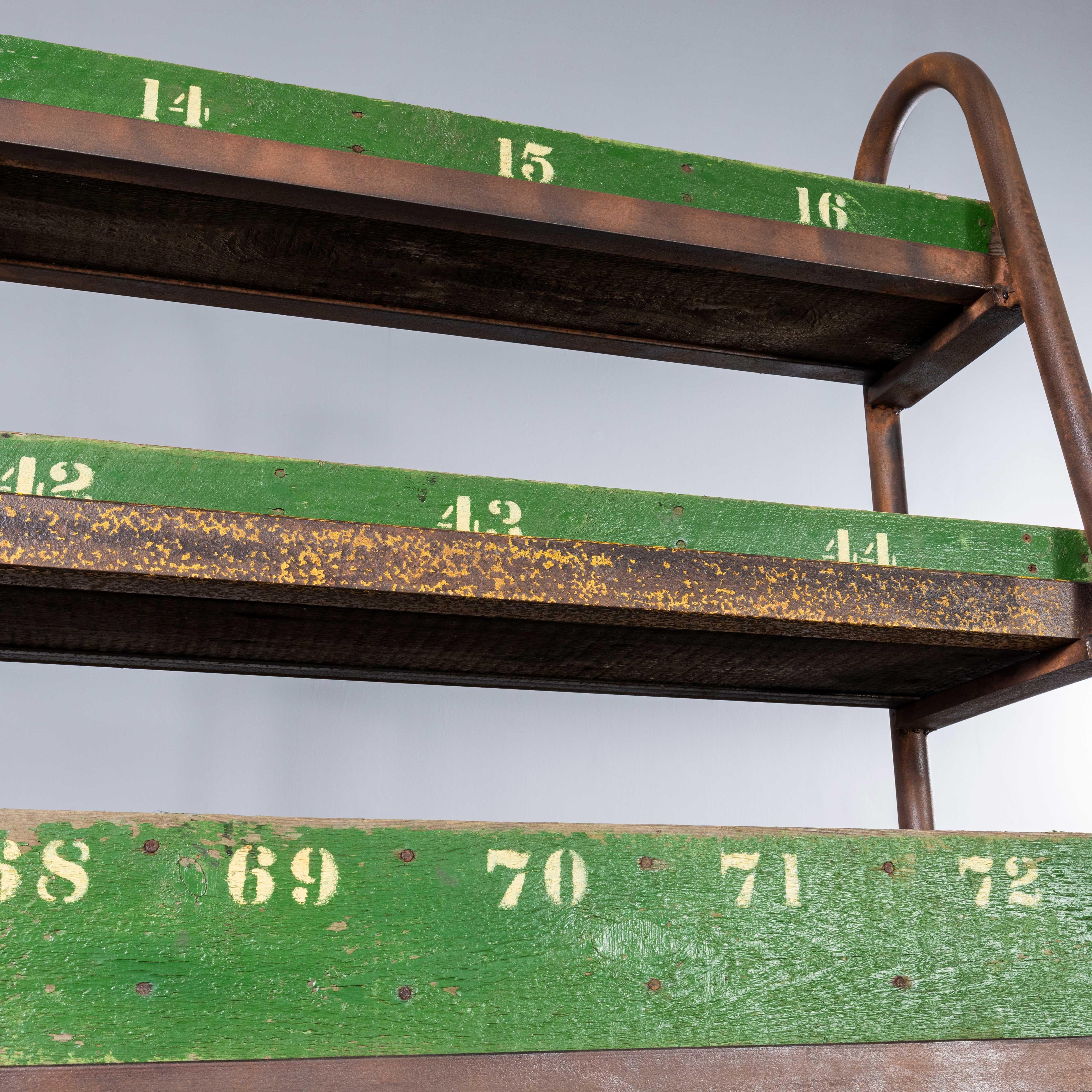 1910's Victorian Metal Frame Warehouse Pigeon Hole Rack 1