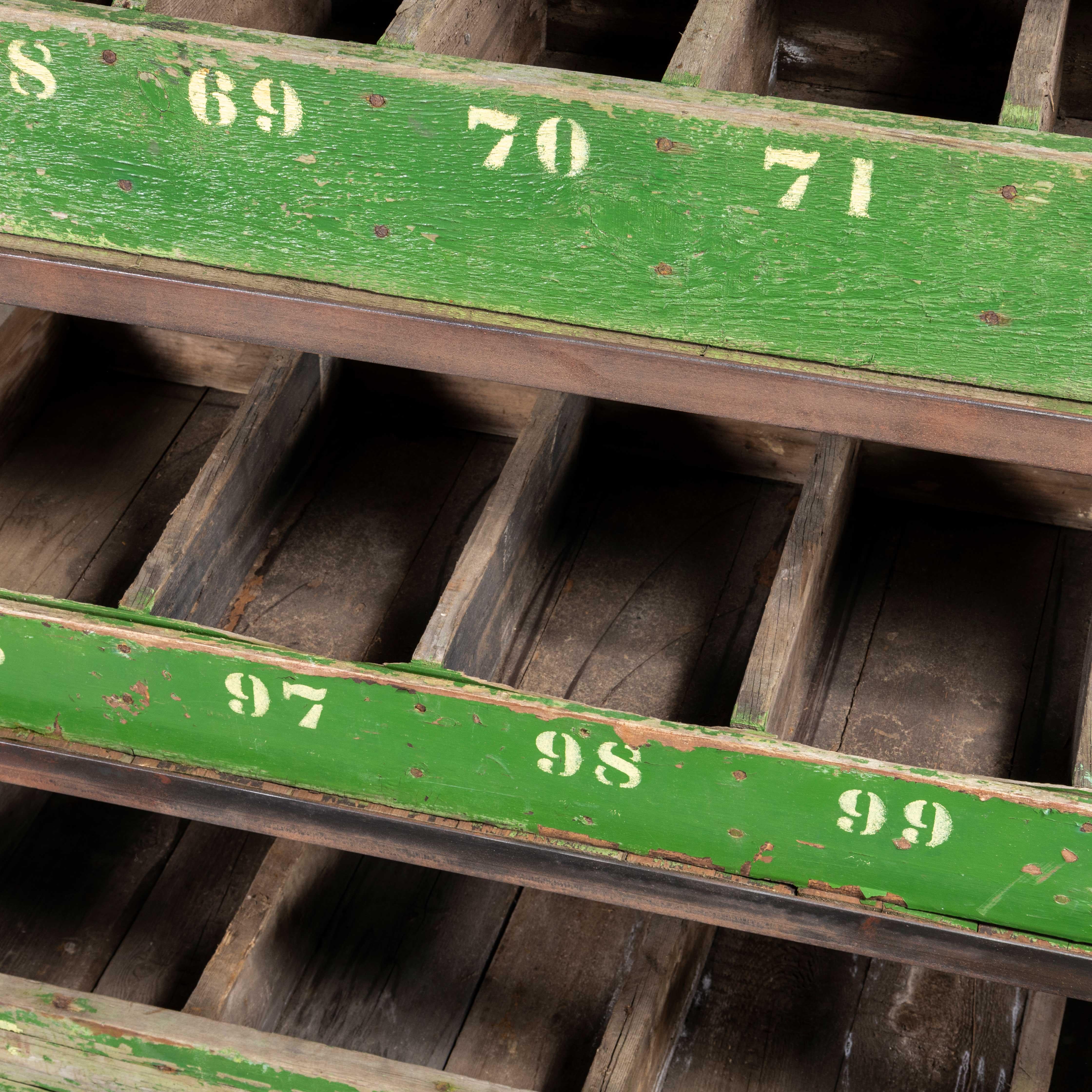 1910's Victorian Metal Frame Warehouse Pigeon Hole Rack 4