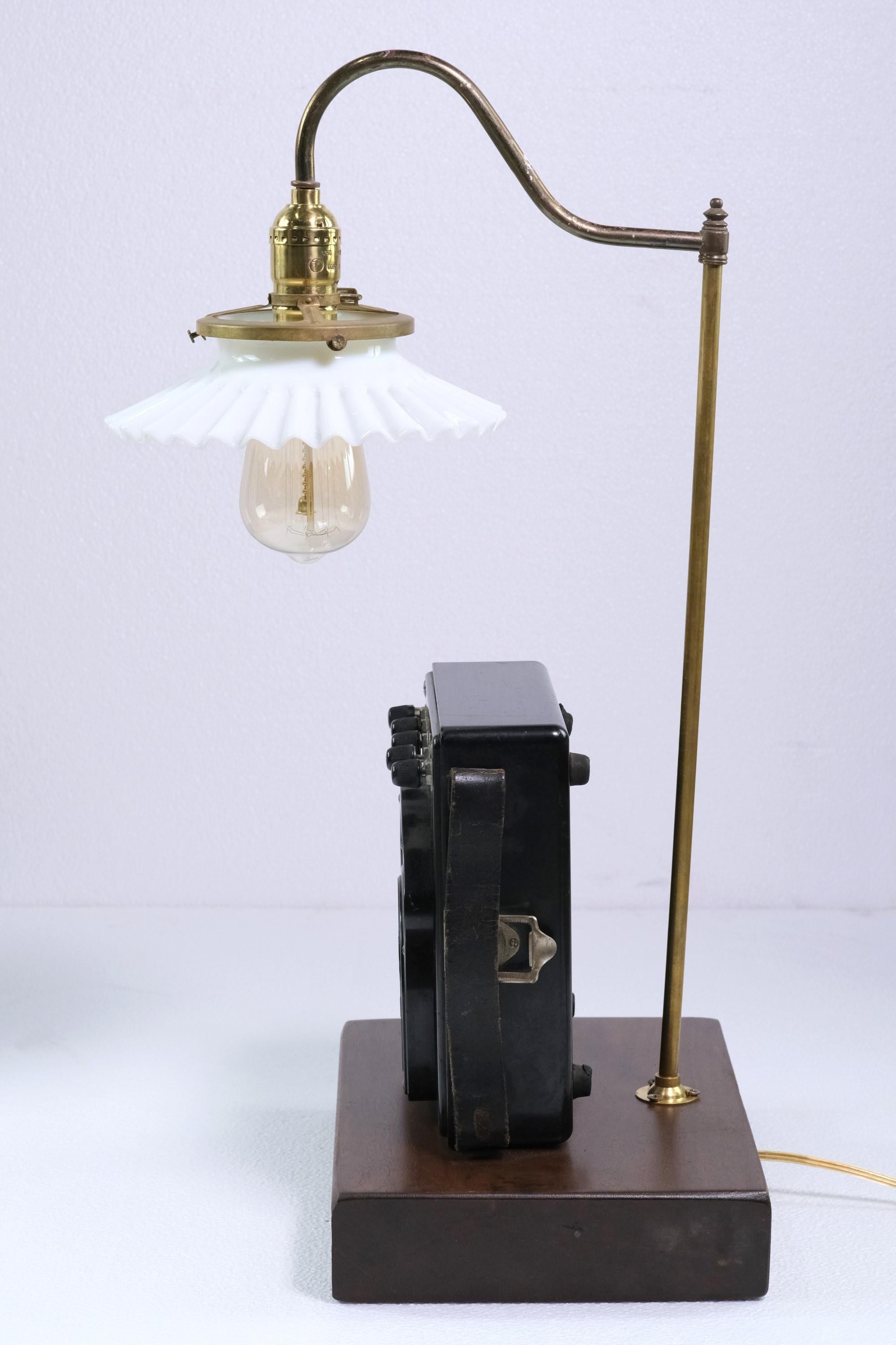 Contemporary 1910s Western Electric Bakelite Voltmeter Table Lamp For Sale