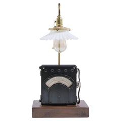 1910s Western Electric Bakelite Voltmeter Table Lamp
