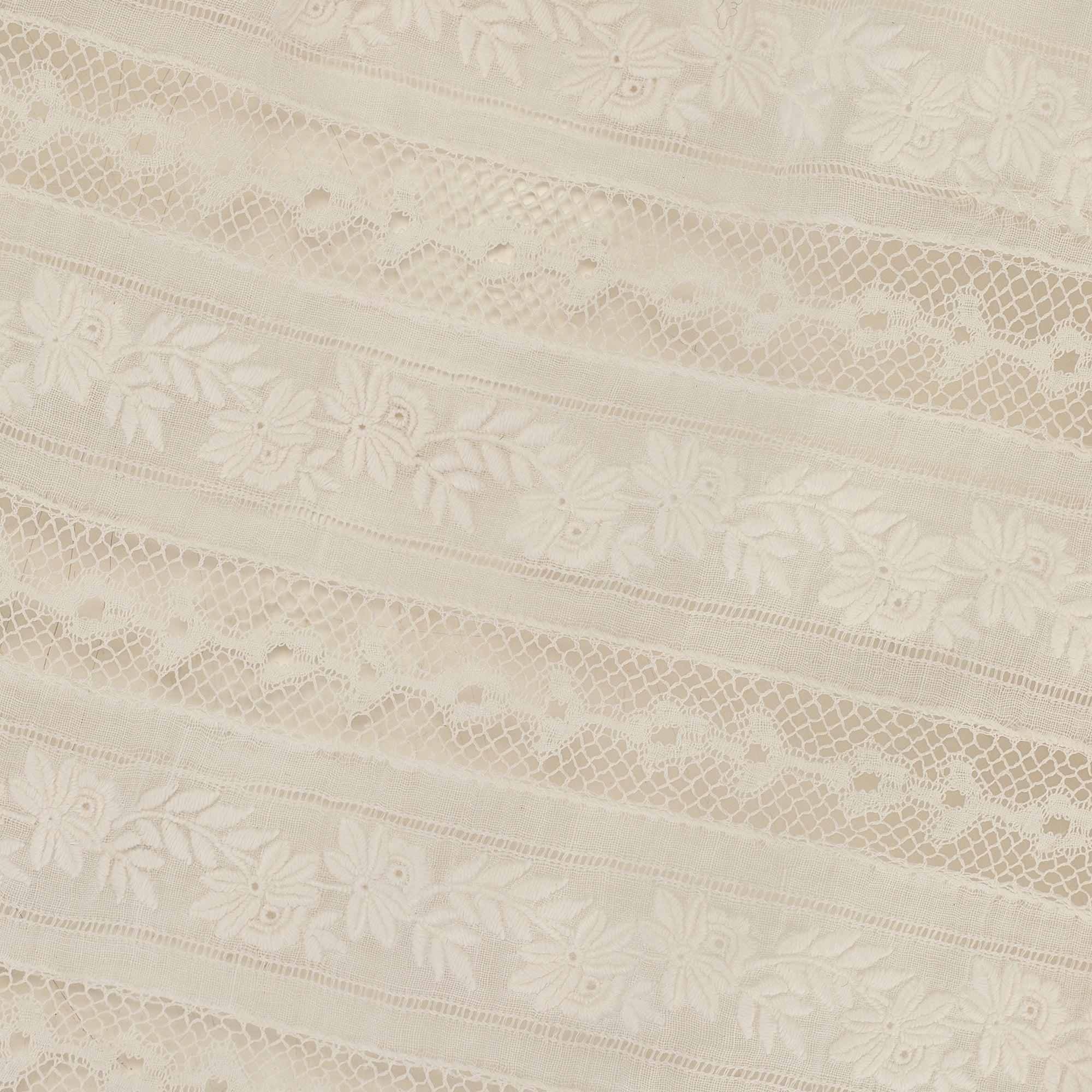 Blusa blanca de algodón y encaje con paneles delanteros de la década de 1910 en Excelente estado para la venta en London, GB