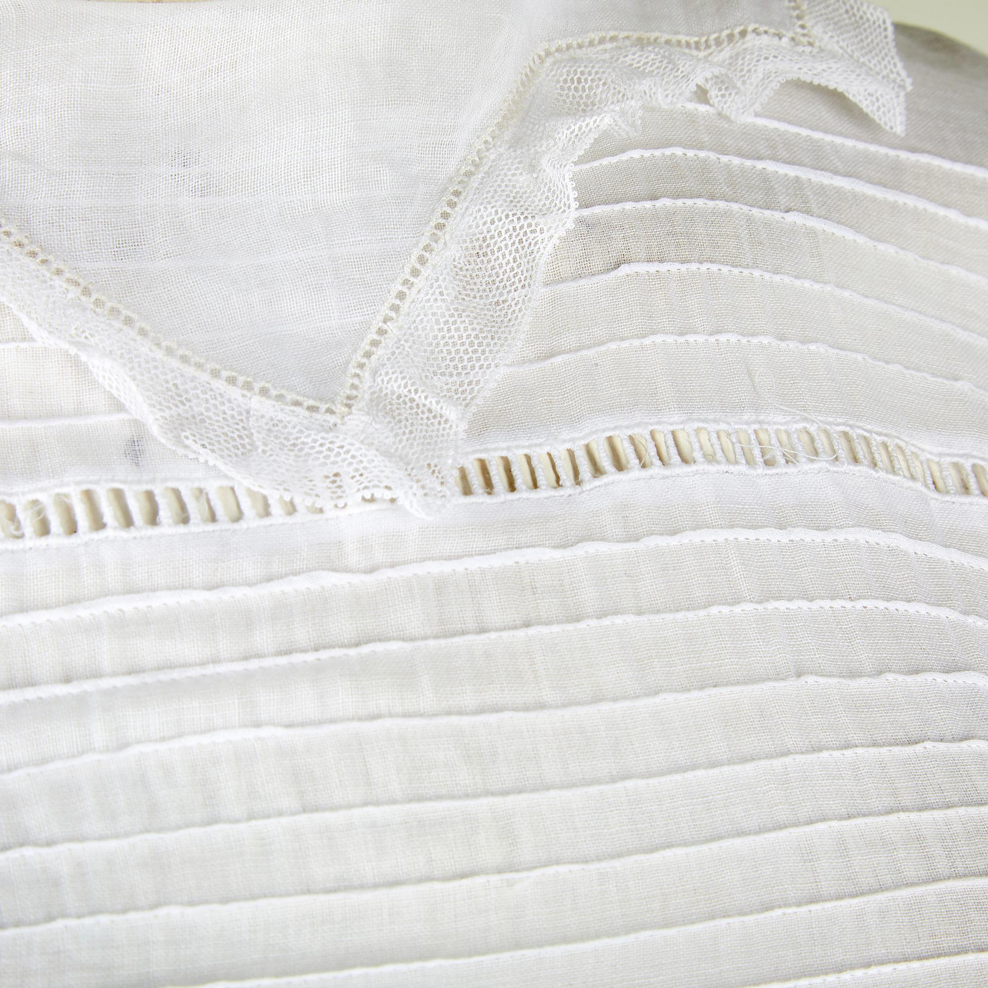1910s White Cotton Muslin Tea Dress For Sale 1