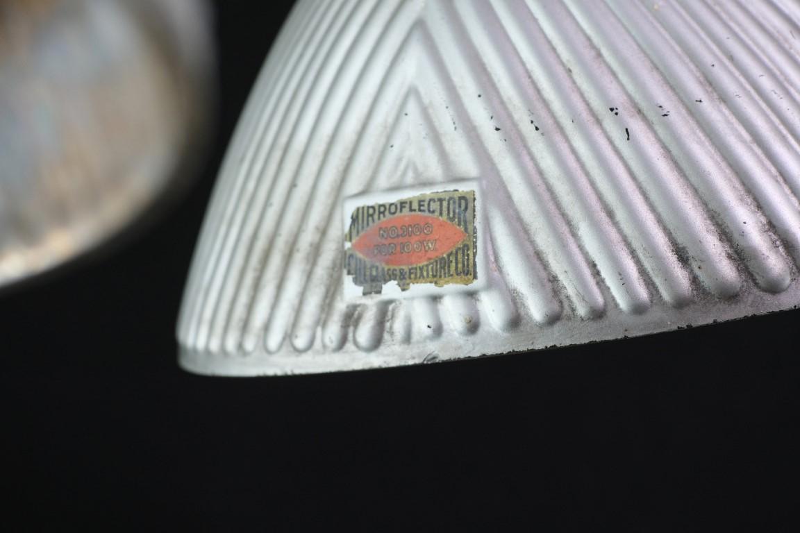 XXIe siècle et contemporain 1910s Lights double pendentif en verre X-Ray Quincaillerie en laiton neuf en vente