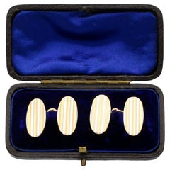 1910s Yellow Gold and Platinum Cufflinks