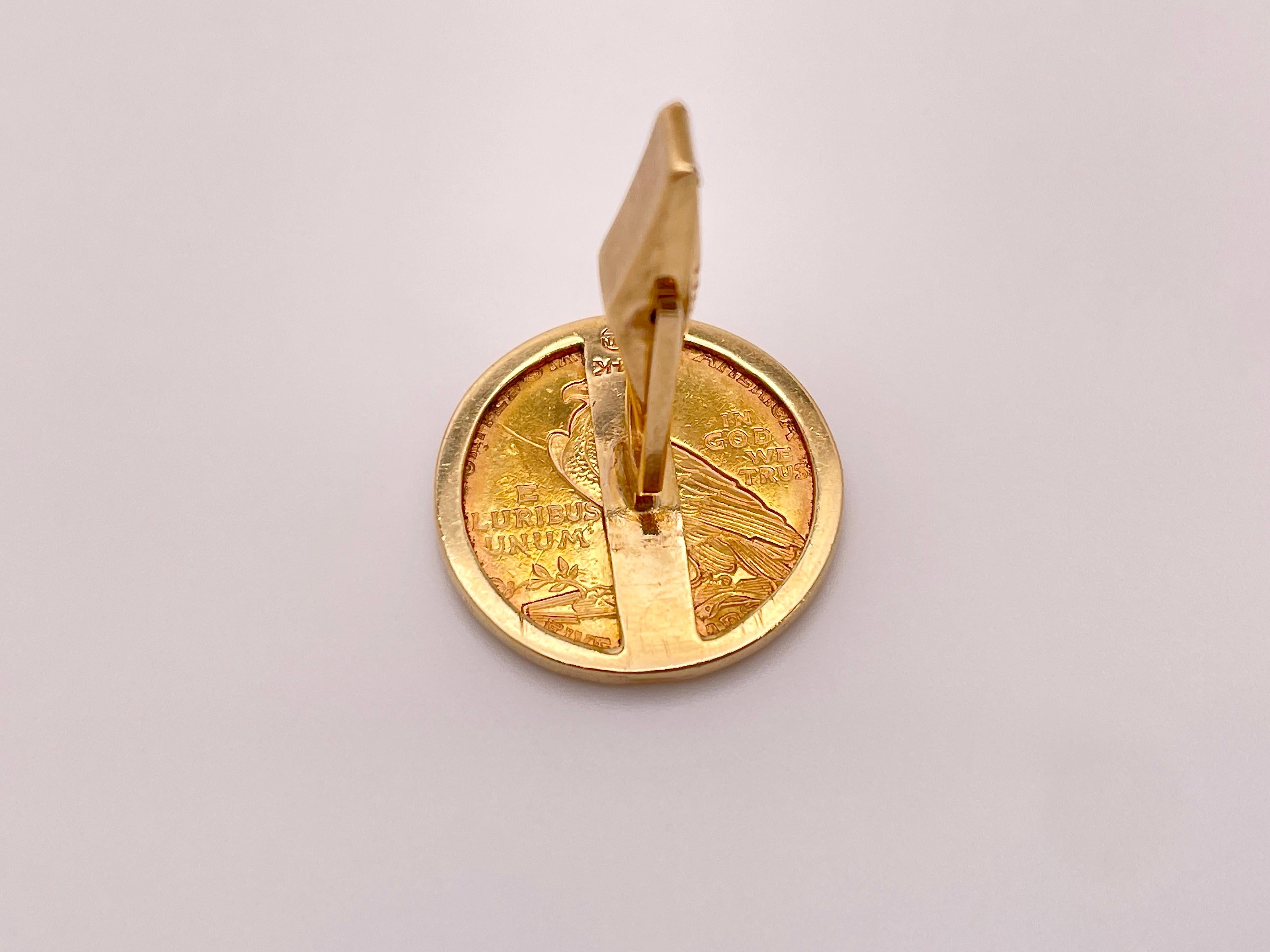 Pièces d'or indiennes de 1911 et 1910 5 $ en vente 8