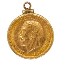1911 Australian 1 Sovereign Coin, St. George & Dragon, 22k & 14k Yellow Gold Lv
