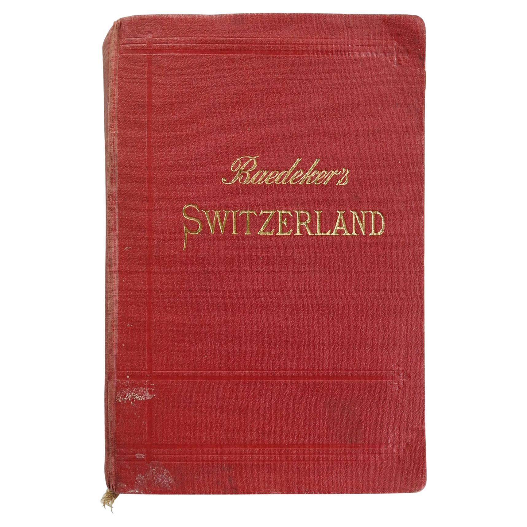 1911 Baedekers Guide to Switzerland For Sale