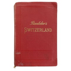 Antique 1911 Baedekers Guide to Switzerland