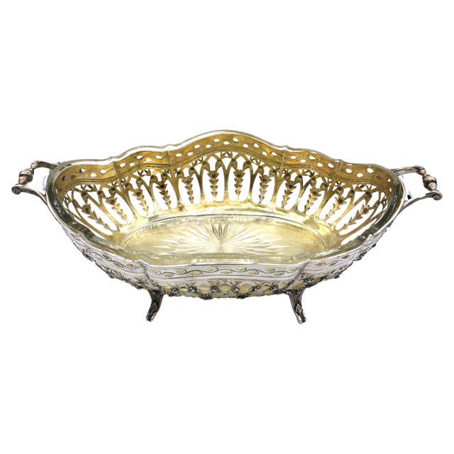 Antique German Rococo Silver Centerpiece Bowl by Neresheimer For Sale ...