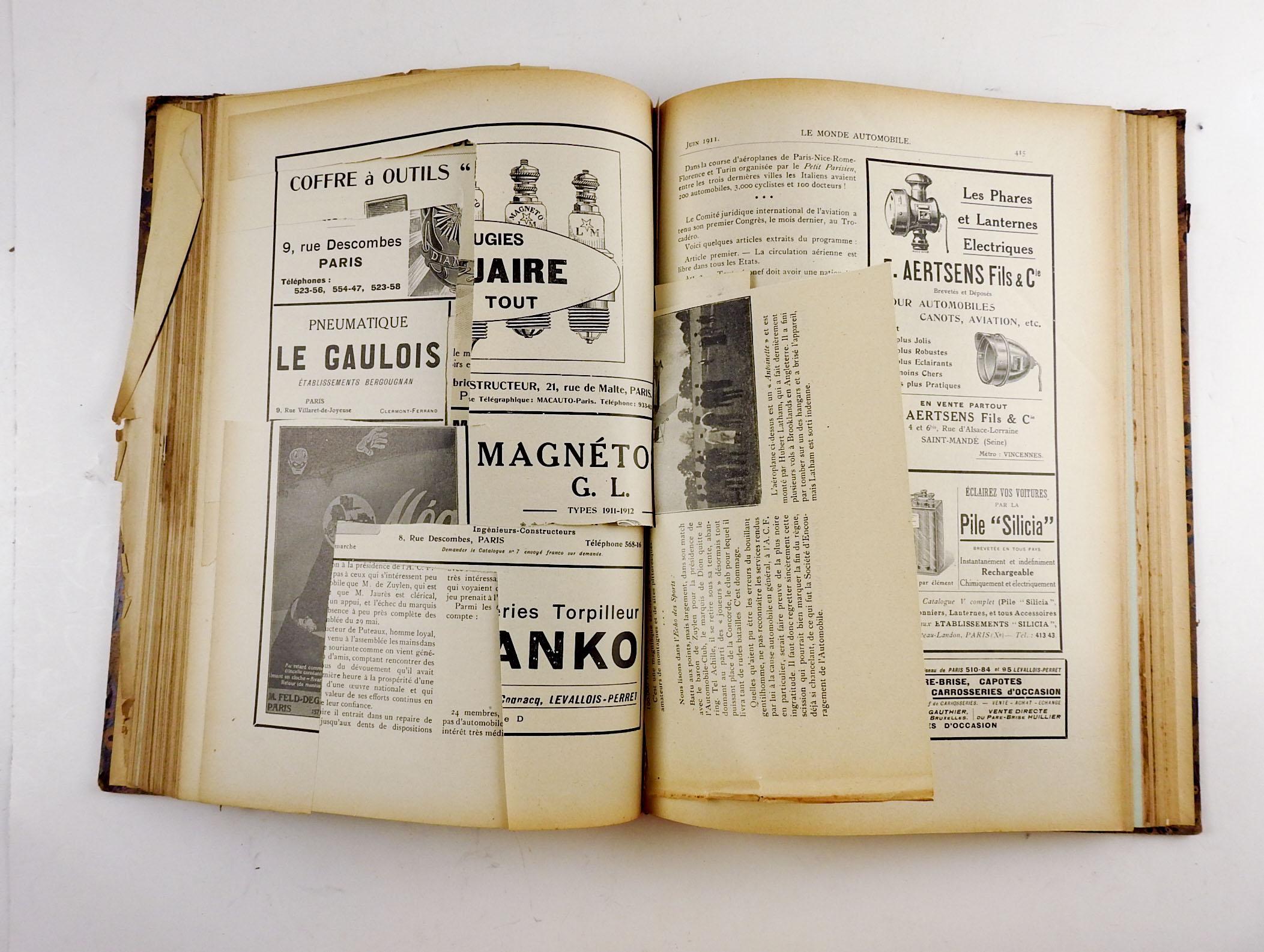 1911 French Le Monde Automobile Book For Sale 1