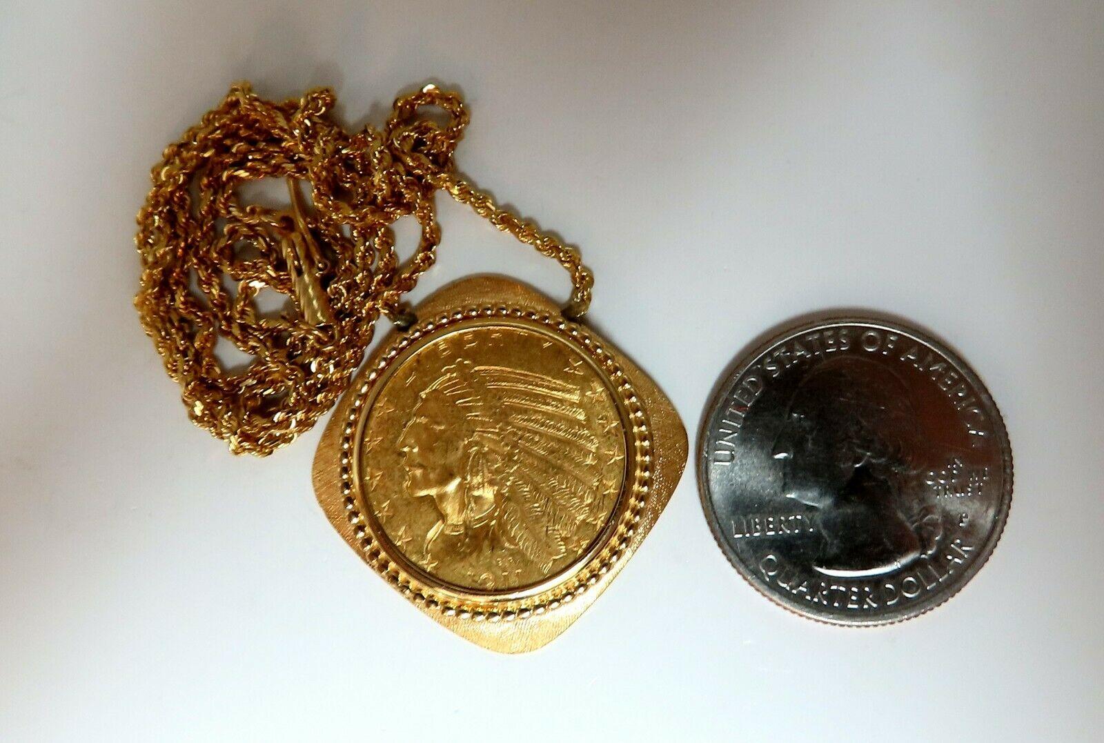 indian head gold coin necklace