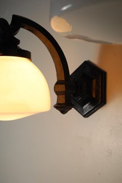 1911 Pair of Exterior Cast Iron Light Sconces