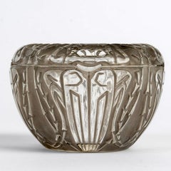 1911 René Lalique - Box Quatre Scarabees Scarabs Glass with Grey Patina