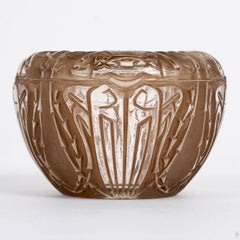 1911 René Lalique - Box Quatre Scarabees Scarabs Glass with Sepia Patina