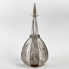1911 René Lalique - Carafe Sirenes & Grenouilles Verre Sirènes & Grenouilles