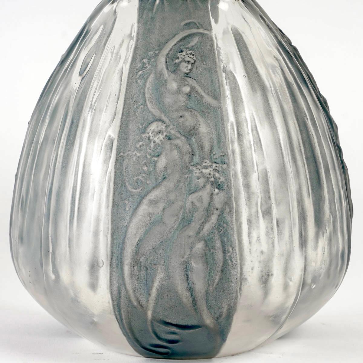 Art Deco 1911 René Lalique - Decanter Sirenes & Grenouilles Glass Mermaids & Frogs