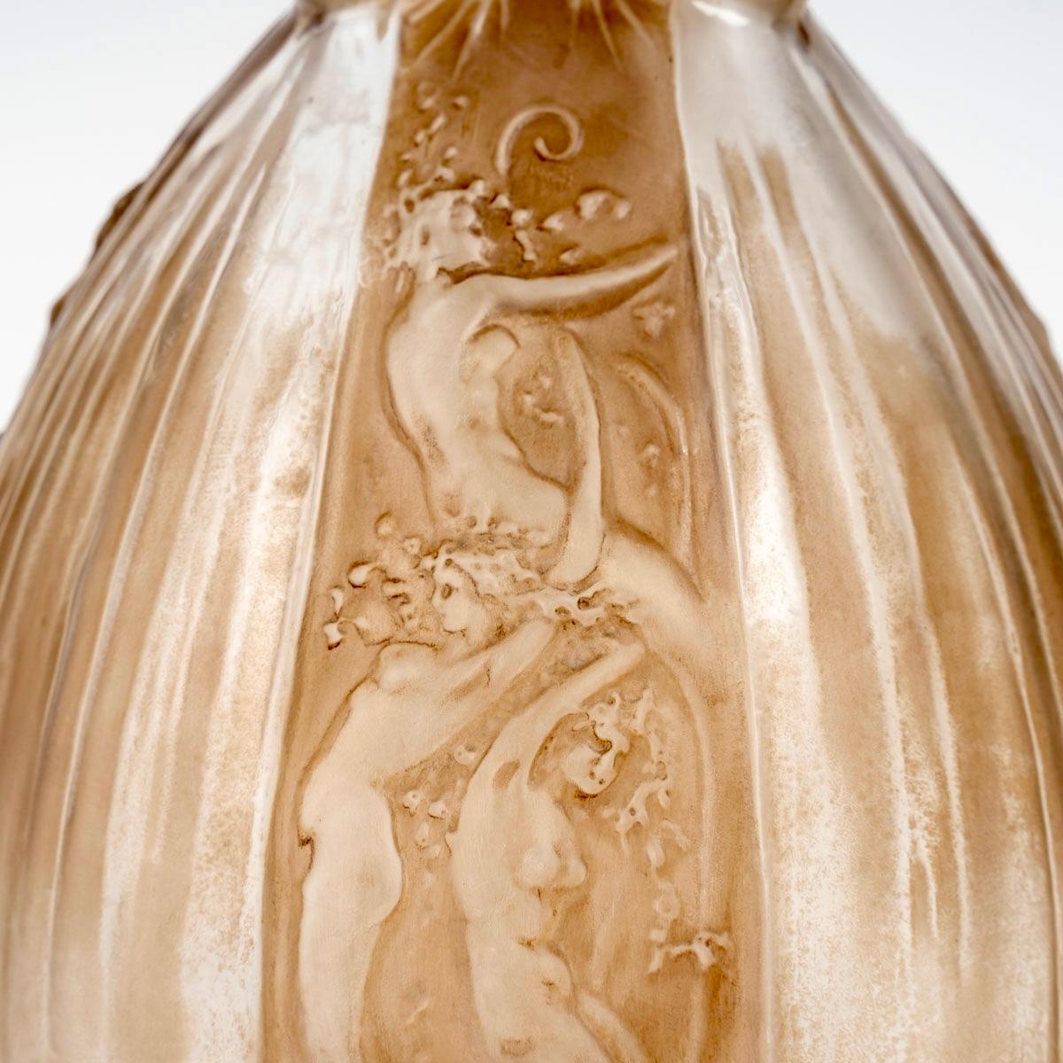 Moulé 1911 René Lalique - Carafe Sirenes & Grenouilles Verre Sirènes & Grenouilles
