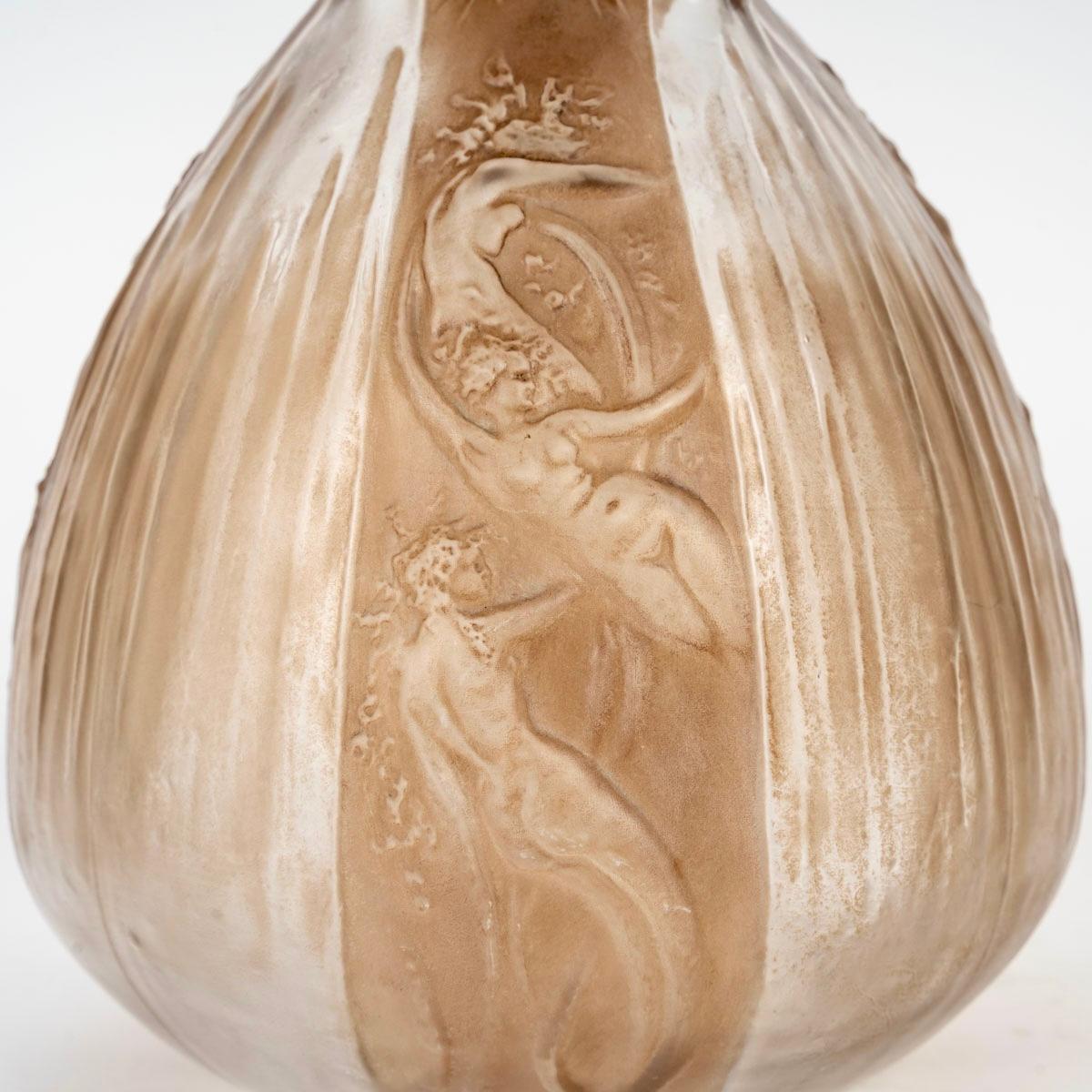 1911 René Lalique - Carafe Sirenes & Grenouilles Verre Sirènes & Grenouilles Bon état à Boulogne Billancourt, FR