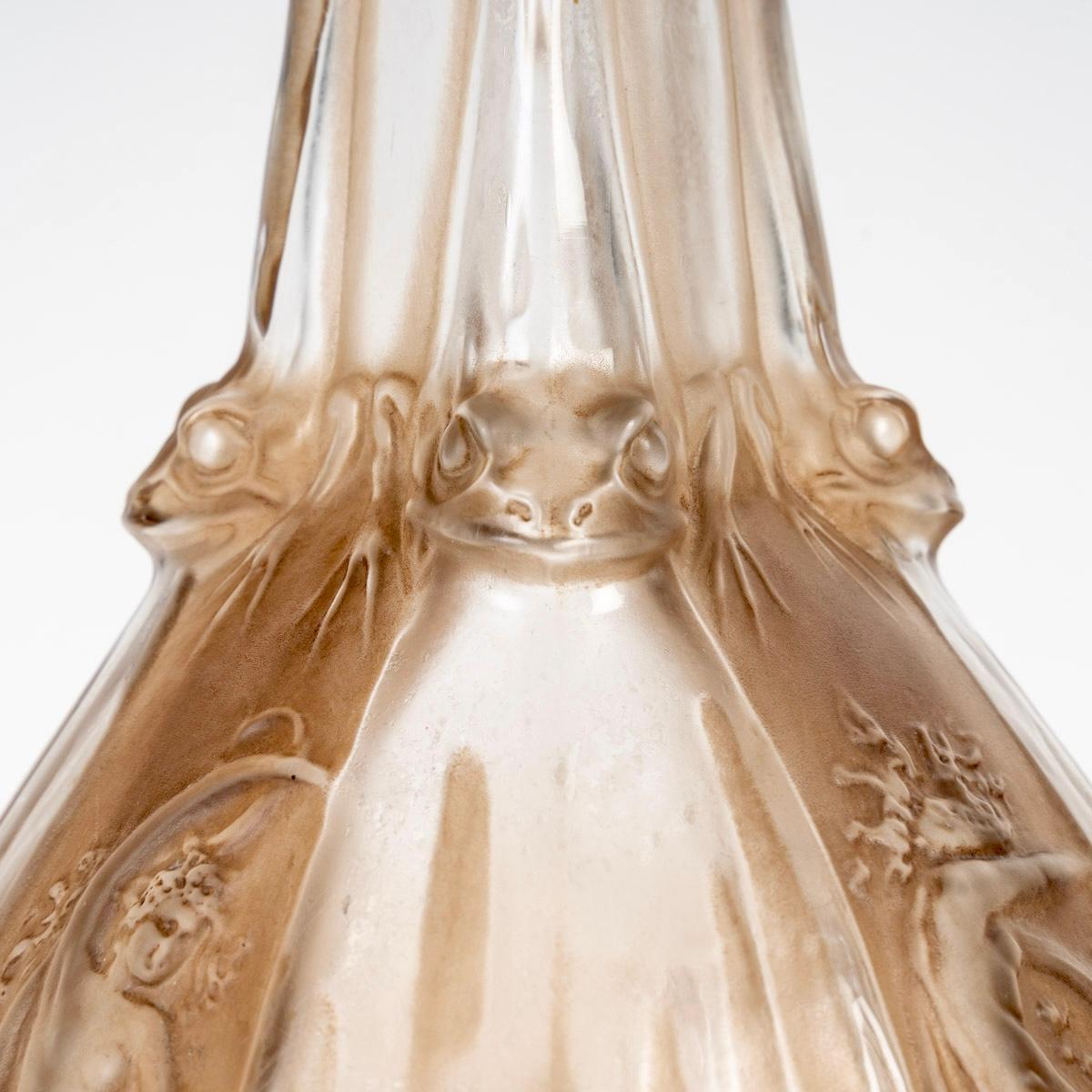 Début du 20ème siècle 1911 René Lalique - Carafe Sirenes & Grenouilles Verre Sirènes & Grenouilles
