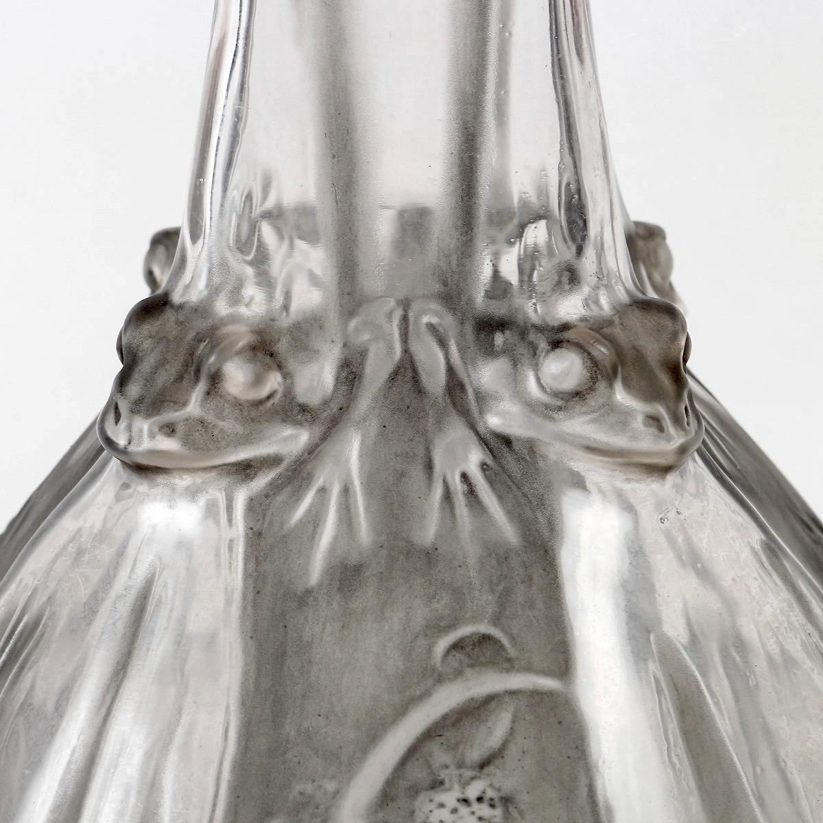 Blown Glass 1911 René Lalique - Decanter Sirenes & Grenouilles Glass Mermaids & Frogs