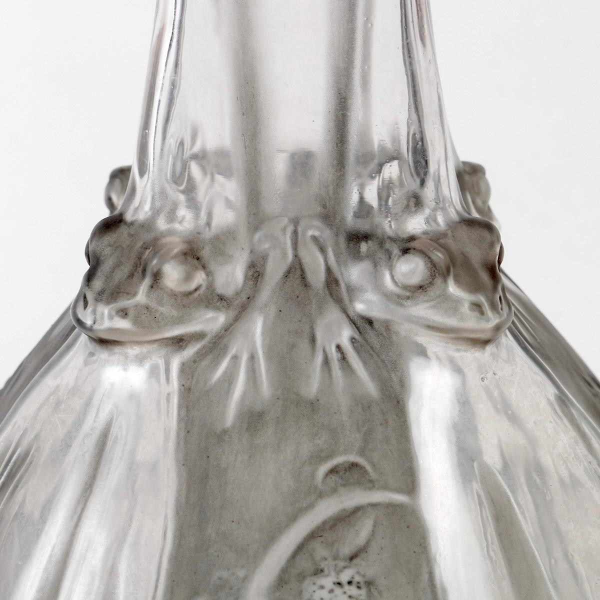 1911 René Lalique - Decanter Sirenes & Grenouilles Glass Mermaids & Frogs 1