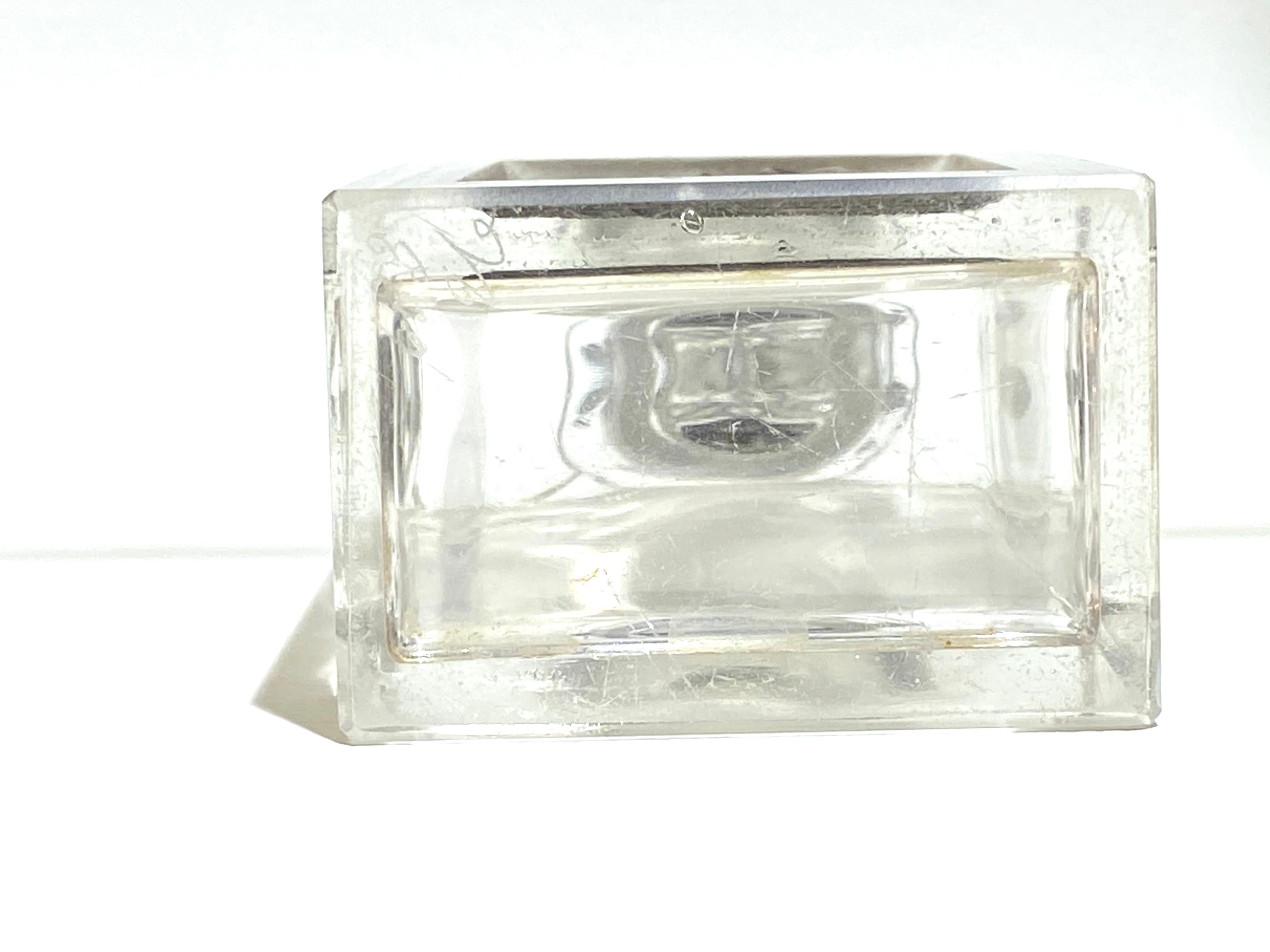 1911 Rene Lalique L'Effleurt for Coty Perfume Bottle Grey Stained Glass, Cicada 4