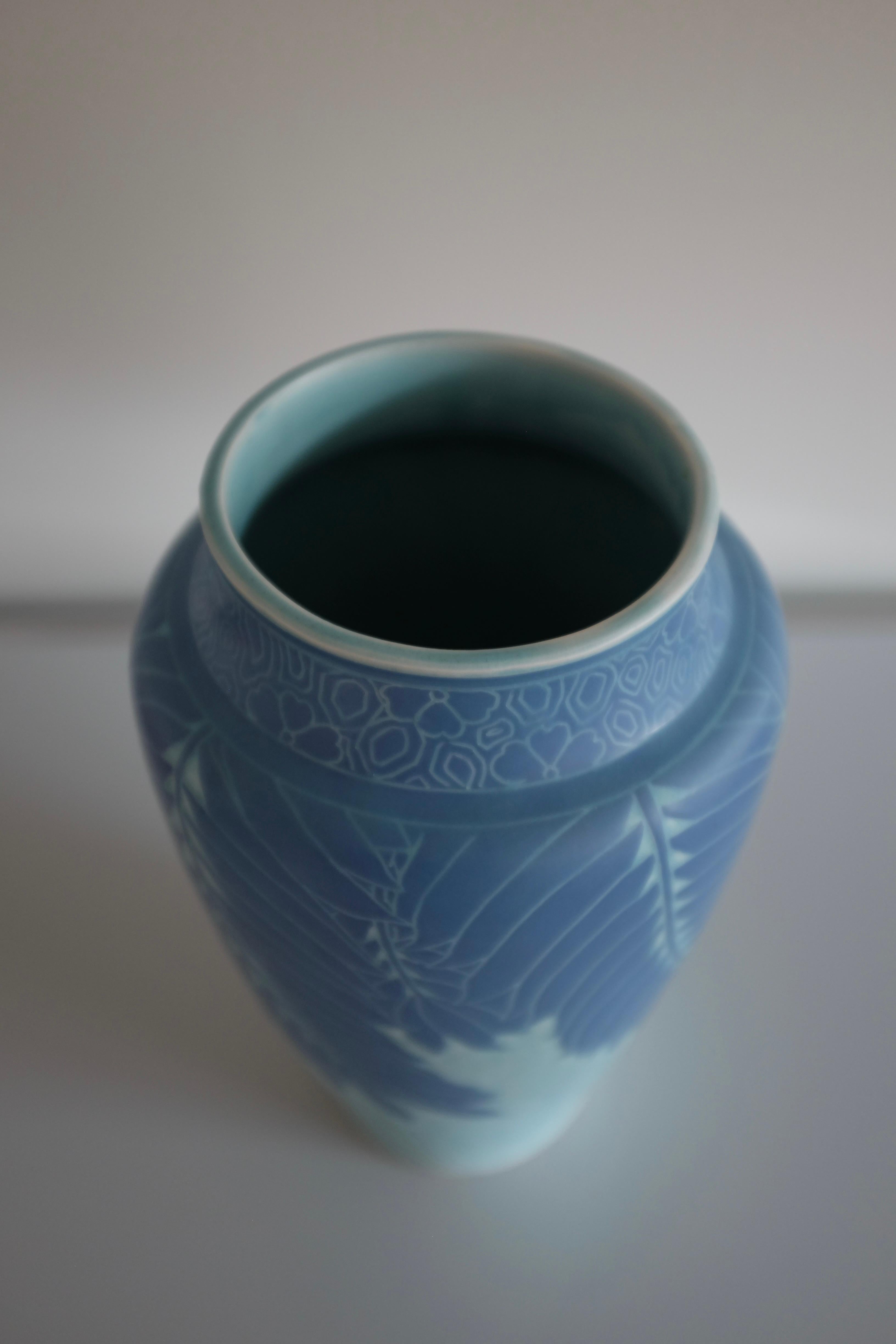 Arts and Crafts Vaso Sgraffito del 1911 di Josef Ekberg in vendita
