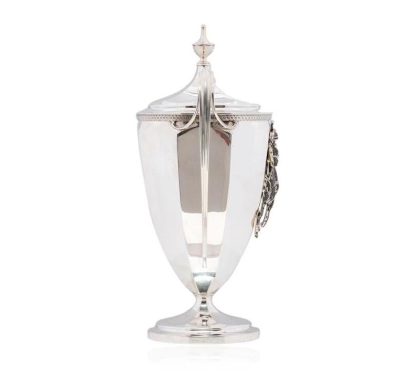 1911 Tiffany & Co. Trophée polo en argent sterling incrusté de diamants Bon état - En vente à Colorado Springs, CO