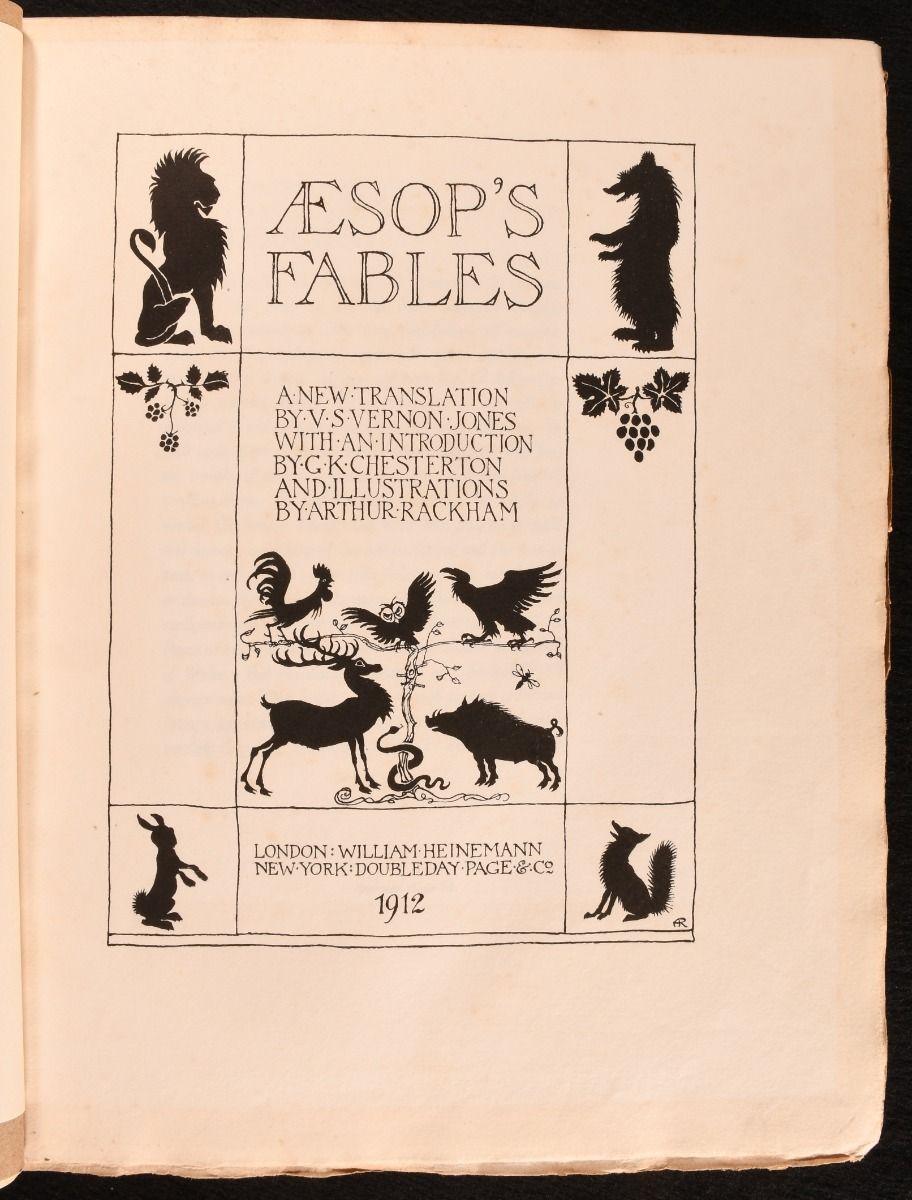 1912 Fábulas de Esopo en Bueno estado para la venta en Bath, GB