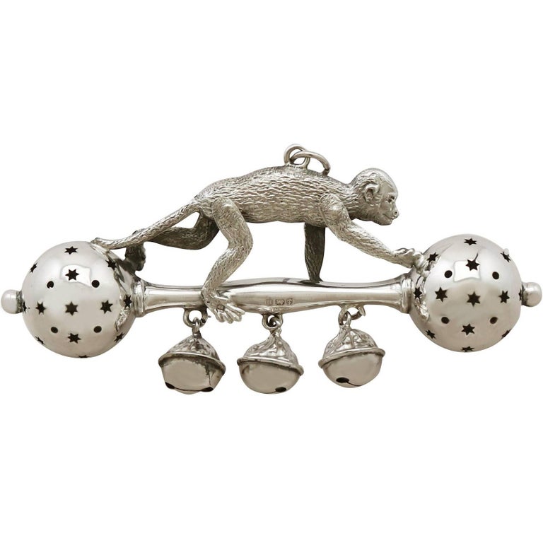 Antique 1912 Sterling Silver Rattle at 1stDibs antique rattle