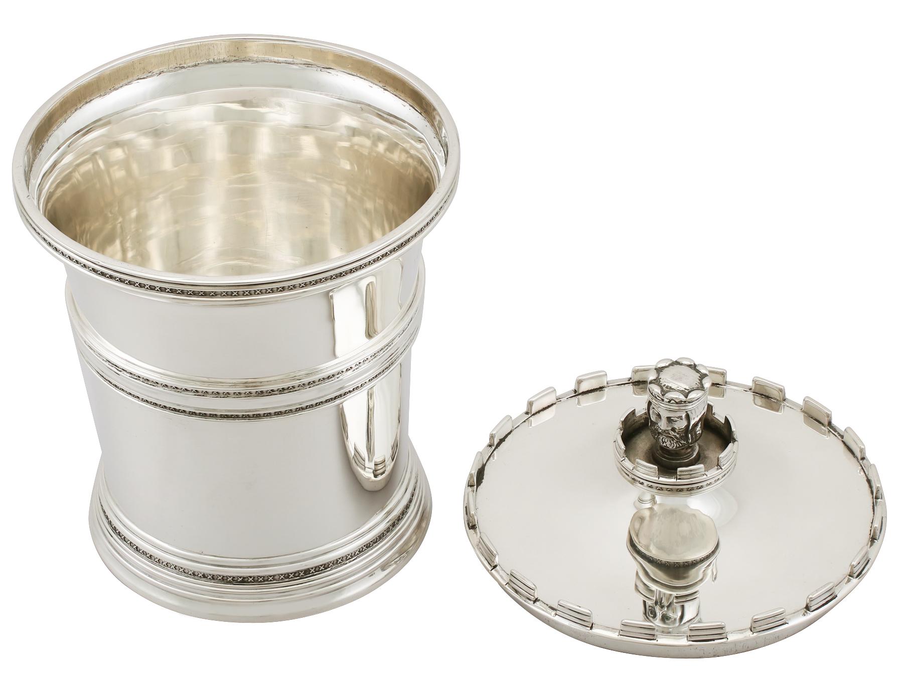 Early 20th Century 1912 Antique Sterling Silver Tea Caddy