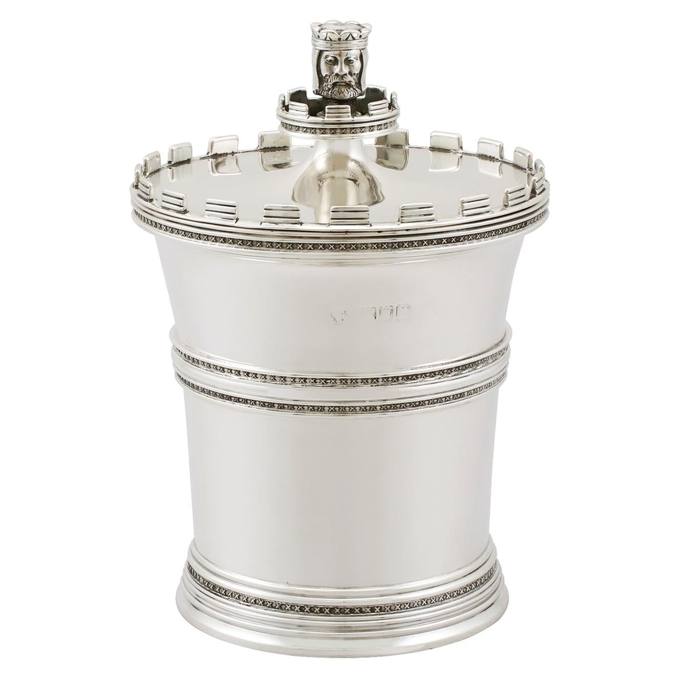 1912 Antique Sterling Silver Tea Caddy