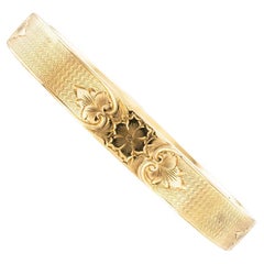 1912 Brazalete deslizante de oro amarillo antiguo