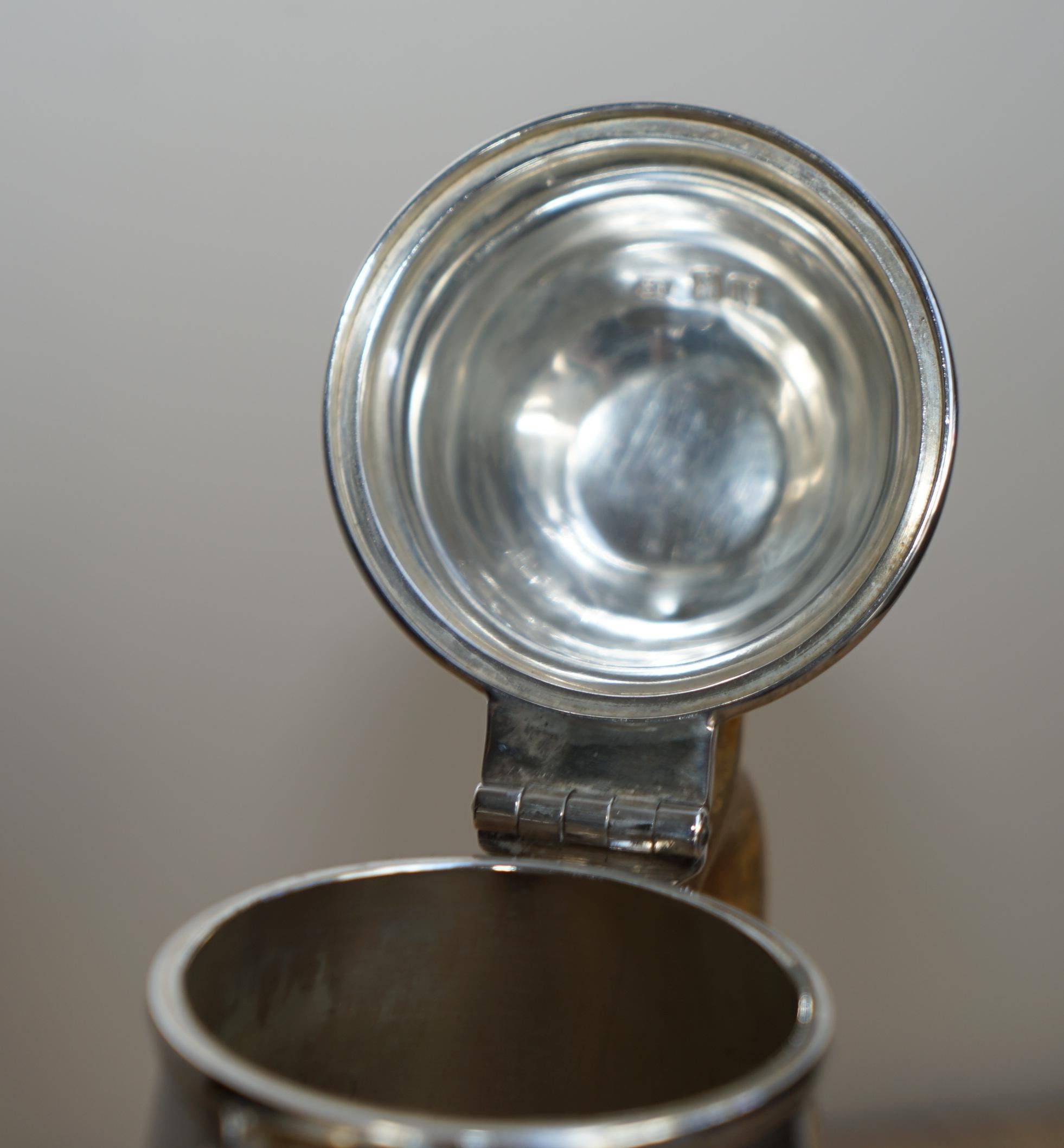 1912 Britannia Sterling Silver Harry Freeman Cafe Au Lait Coffee Milk Pots Jugs For Sale 2
