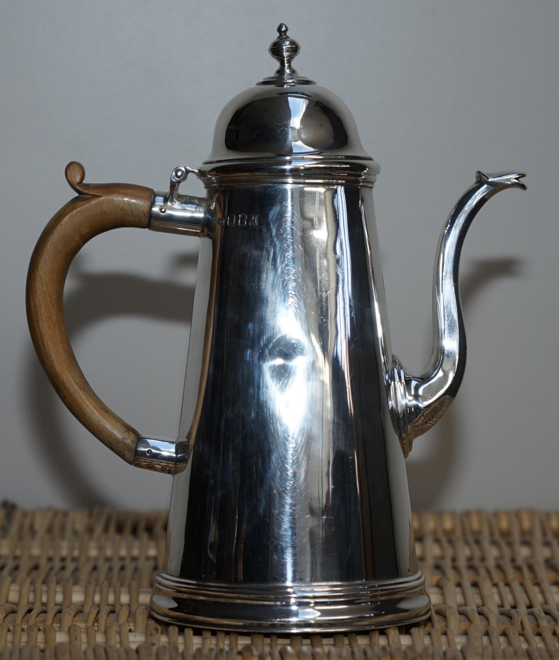 1912 Britannia Sterling Silver Harry Freeman Cafe Au Lait Coffee Milk Pots Jugs For Sale 5