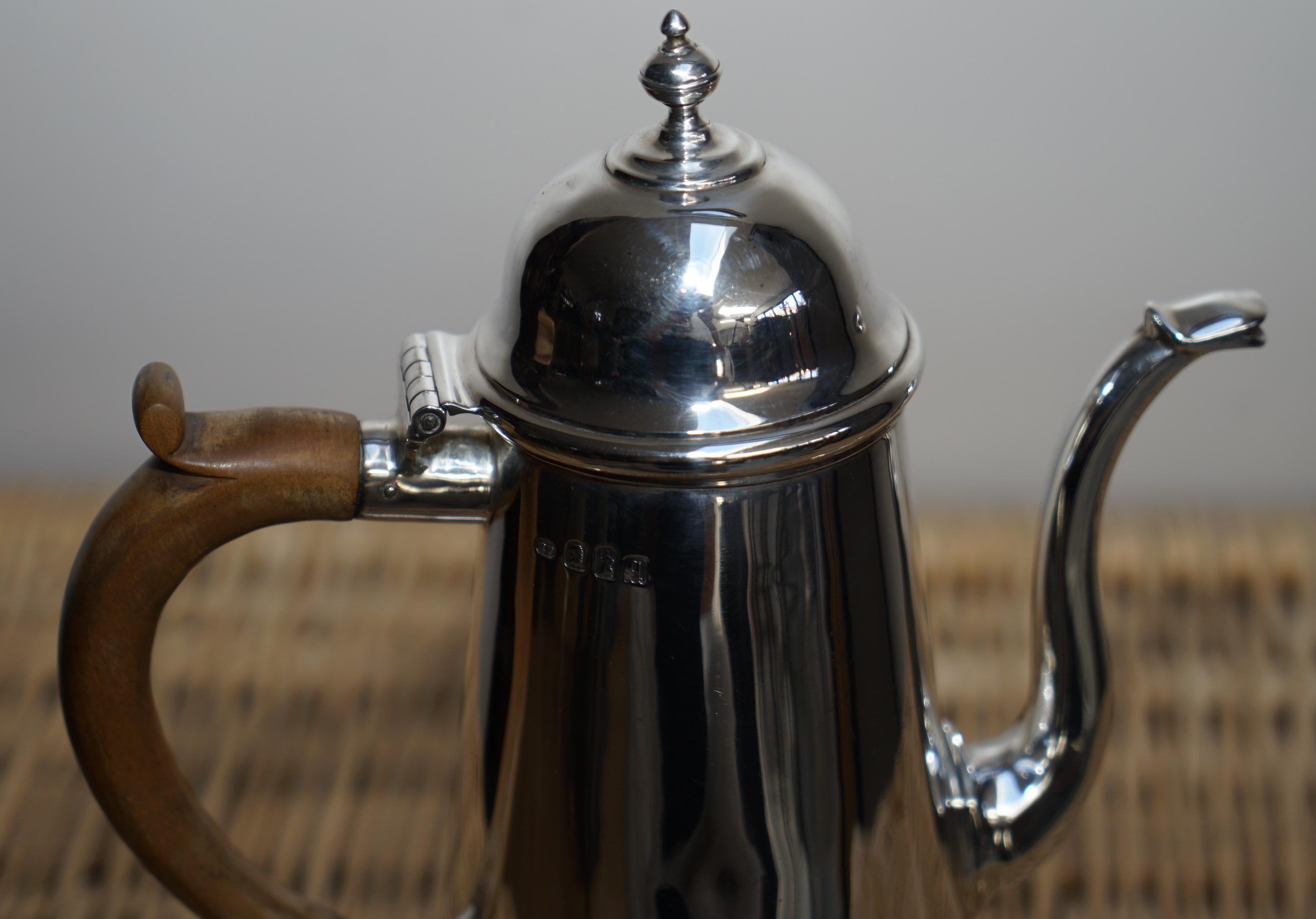 1912 Britannia Sterling Silver Harry Freeman Cafe Au Lait Coffee Milk Pots Jugs For Sale 7