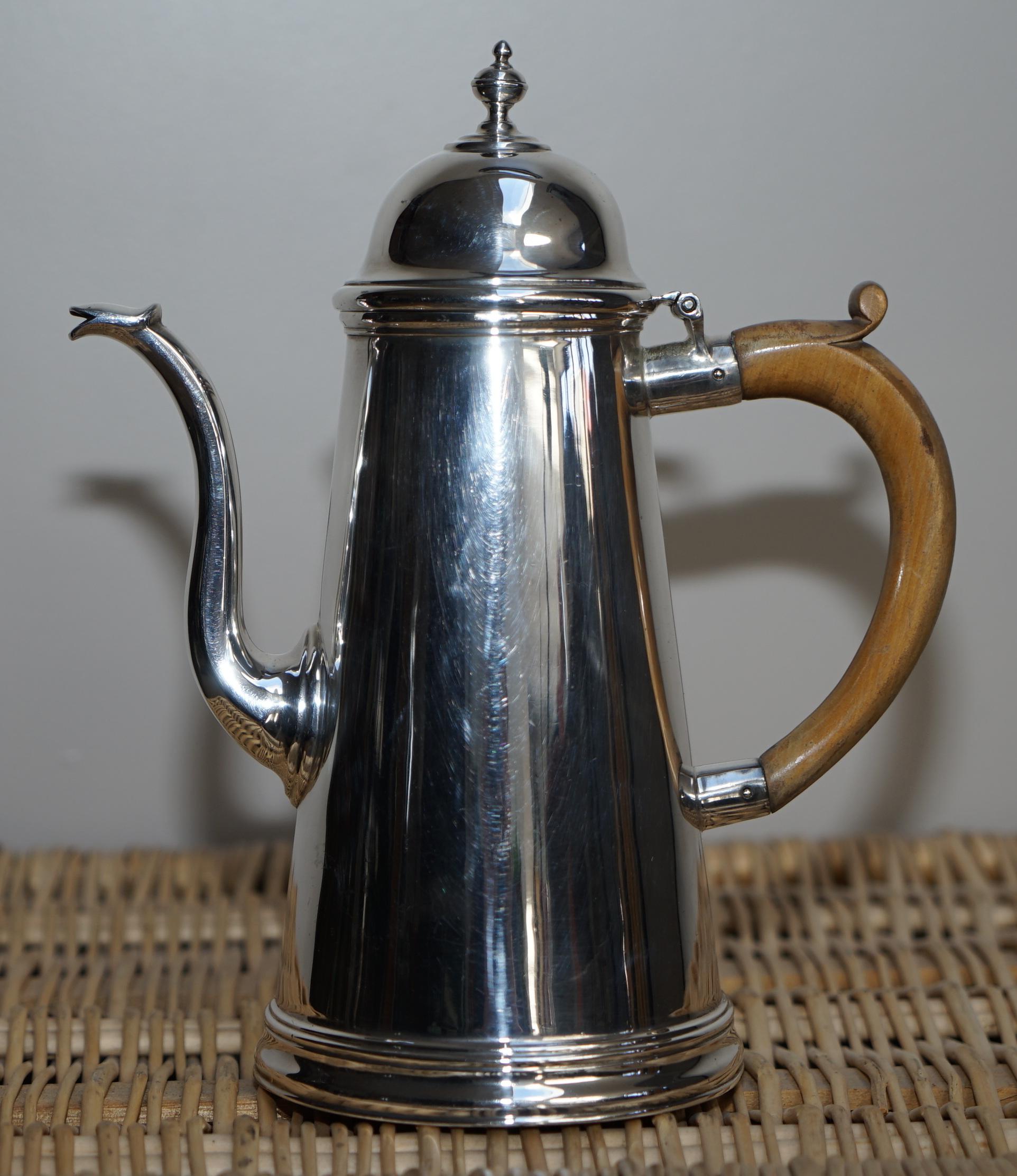 1912 Britannia Sterling Silver Harry Freeman Cafe Au Lait Coffee Milk Pots Jugs For Sale 11