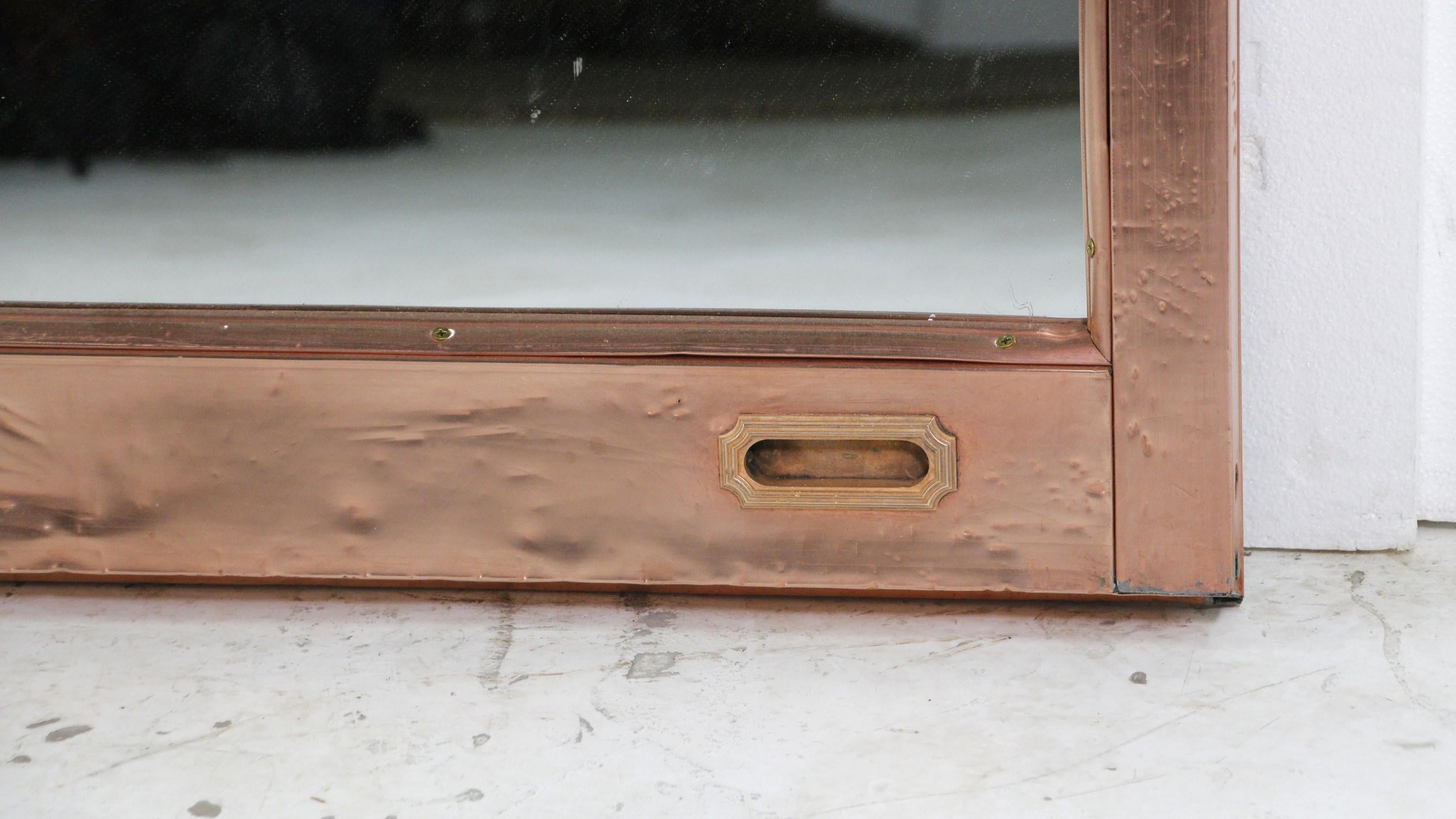 1912 Hotel McAlpin Copper Winder Frame Mirror 1