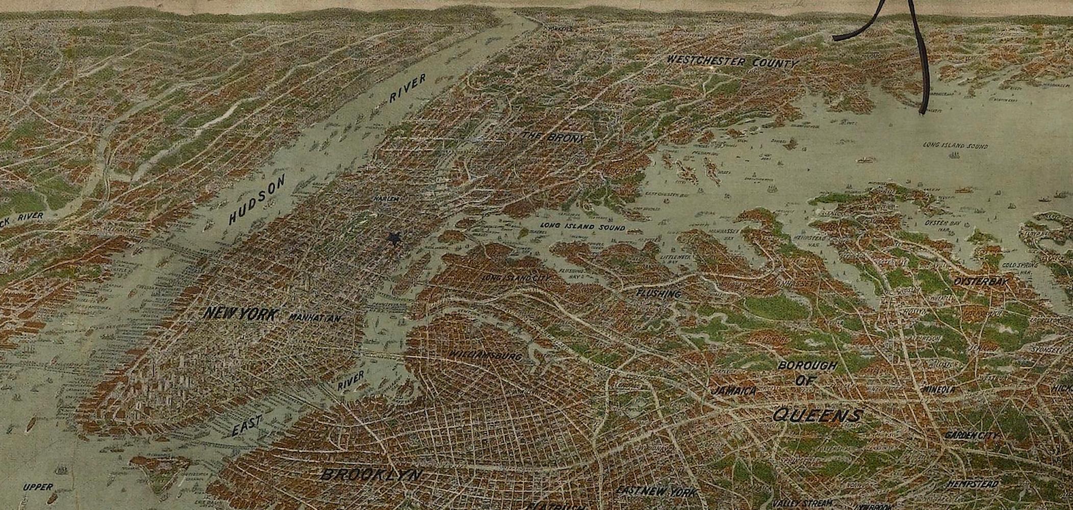 « Panoramic View of New York City and Vicinity » (Vue de la ville de New York et de la vicinité) par Jacob Ruppert, 1912 en vente 2