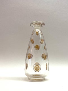 1912 Rene Lalique Fleurs Concaves Perfume Bottle Stained Glass Daisy Flowers