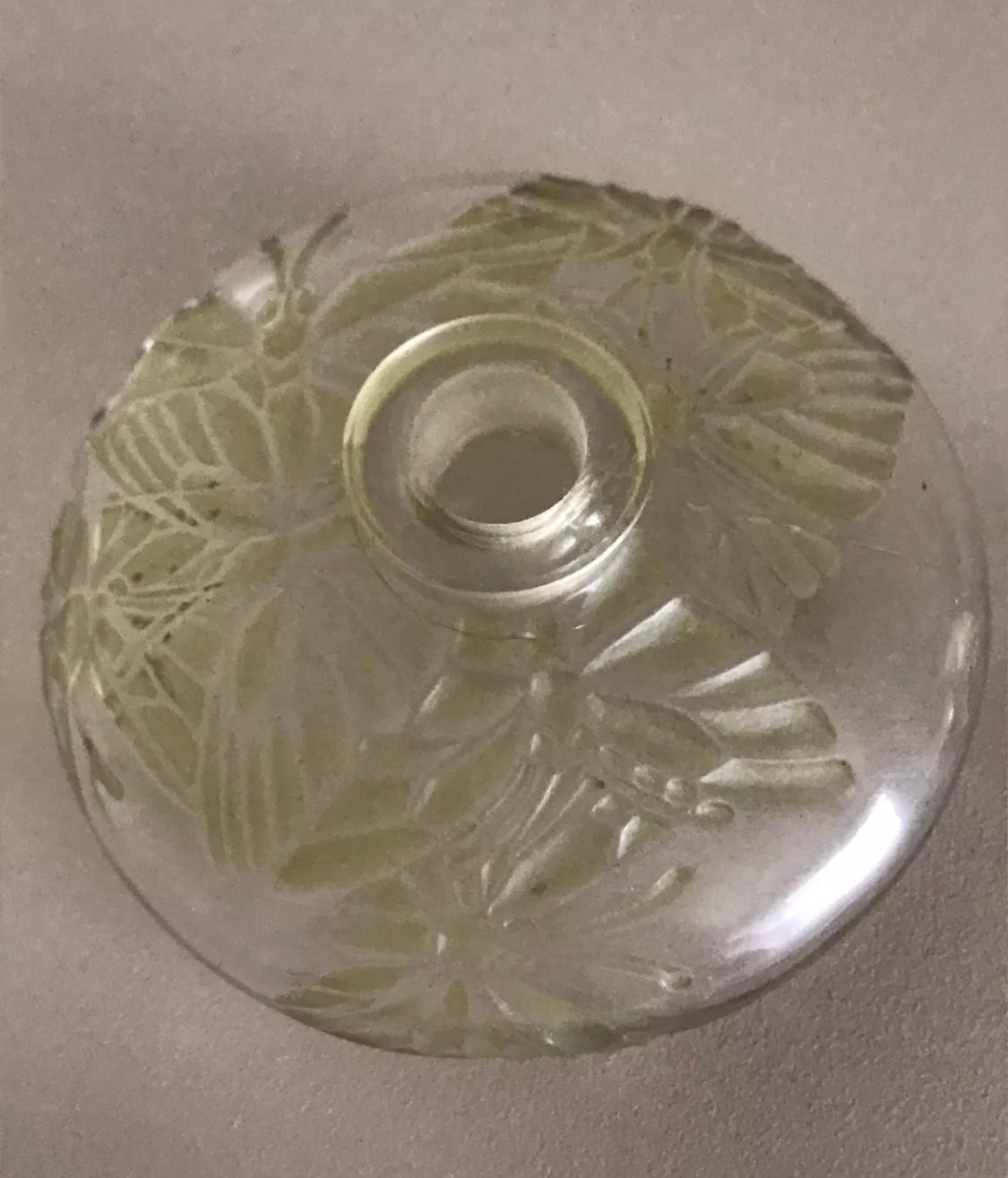 Art Deco 1912 Rene Lalique Misti Perfume Bottle for L.T Piver Butterflies Stained Glass