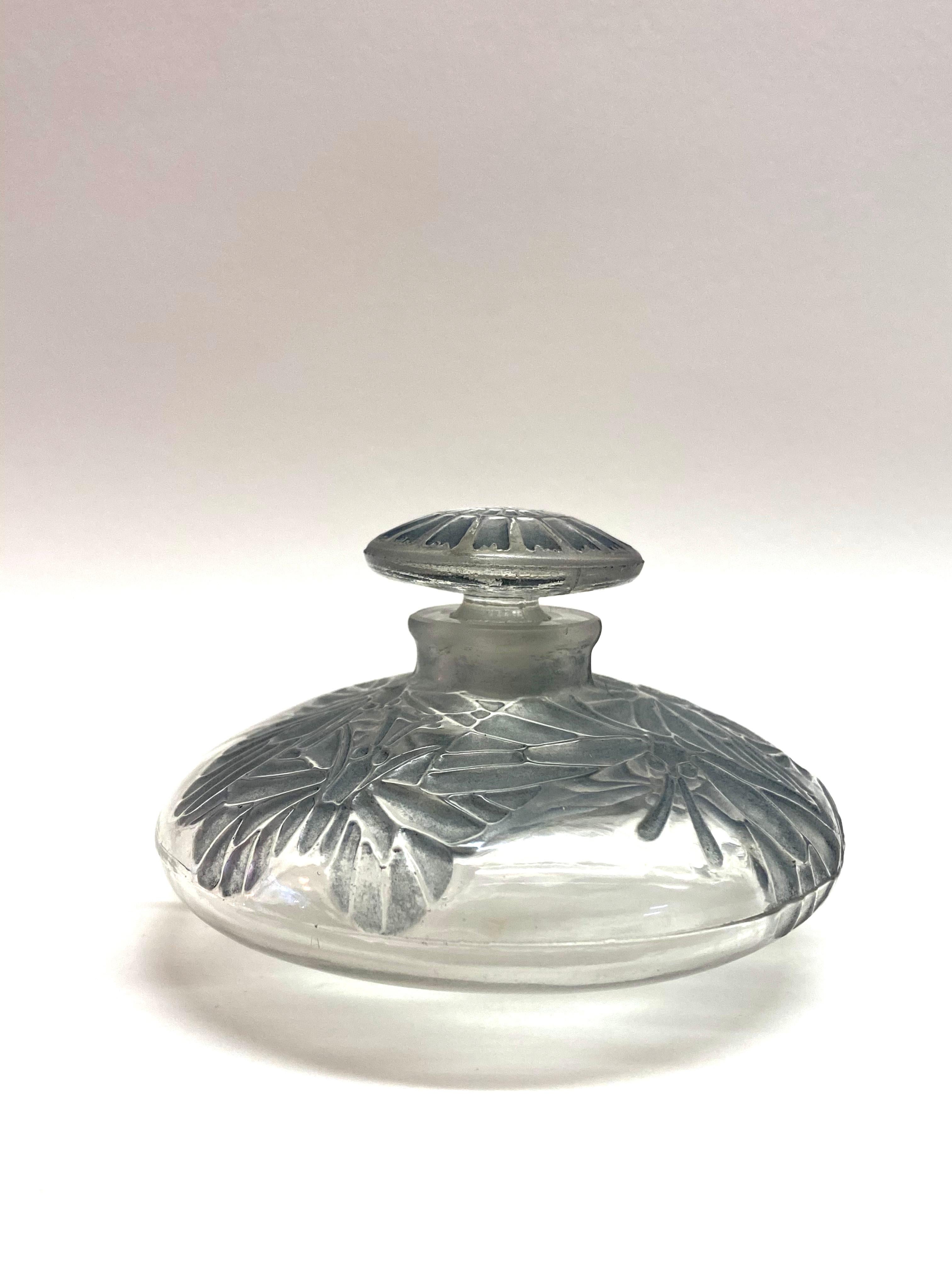 Art Deco 1912 René Lalique Misti Perfume Bottle for L.T Piver Butterflies Stained Glass