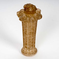 1912 René Lalique - Perfume Bottle Panier De Roses Glass With Sepia Patina