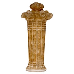 1912 René Lalique - Perfume Bottle Panier De Roses Glass With Sepia Patina