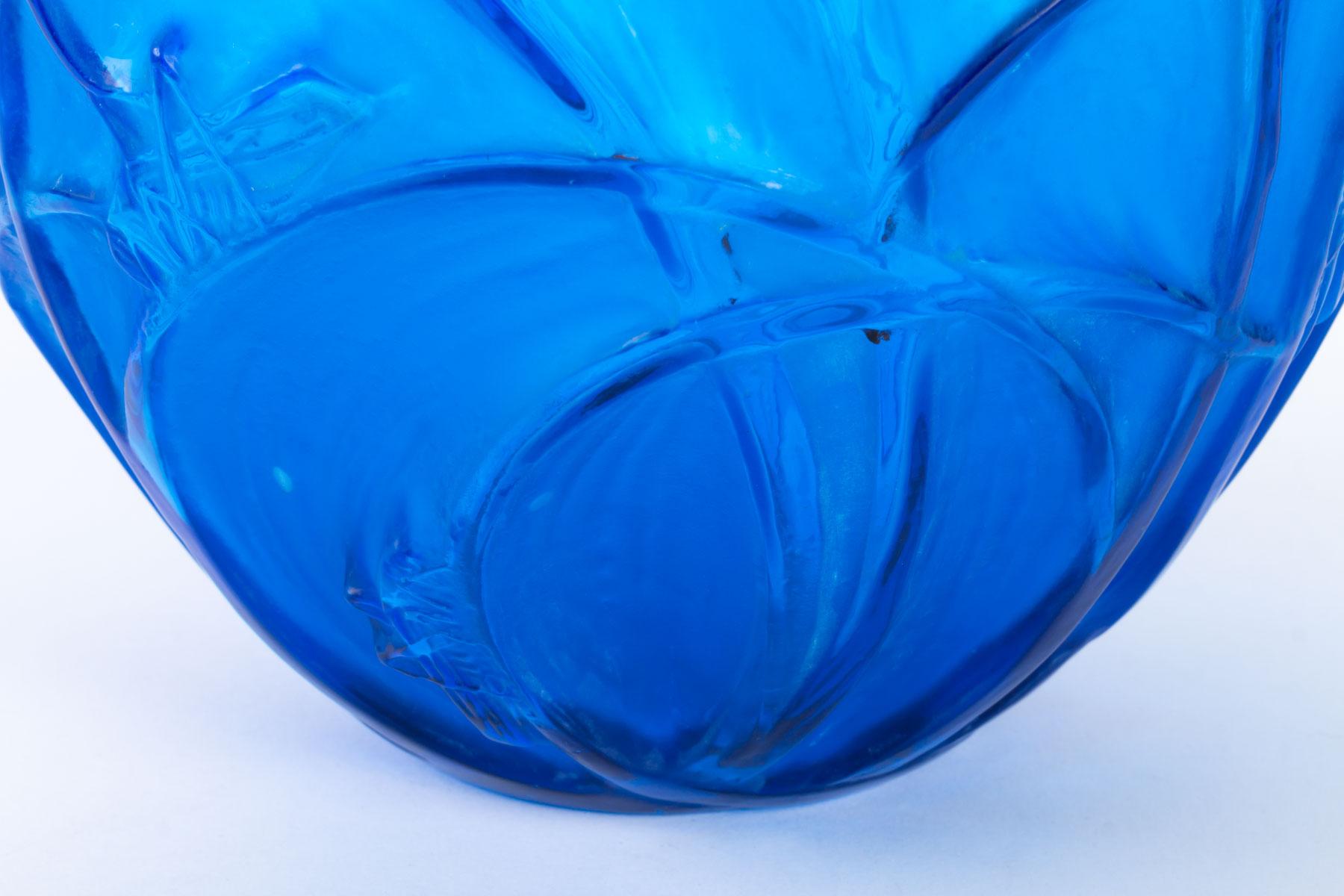 blue lalique vase