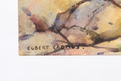 1912 Rocky Coast New England Egbert Cadmus Watercolor Painting